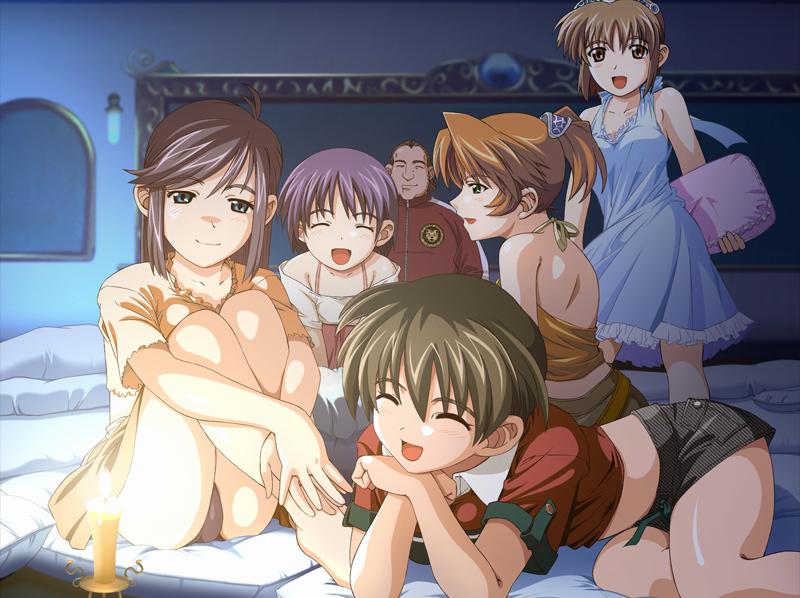 aozora haruka, kamoike ran, takase sakura, fujisaki rin, hinata mizuki, and 1 more (edelweiss) drawn by katakura_shinji