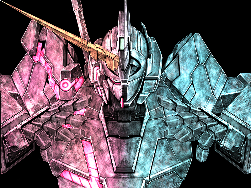 unicorn gundam (gundam and 1 more) drawn by tro_(trombe)