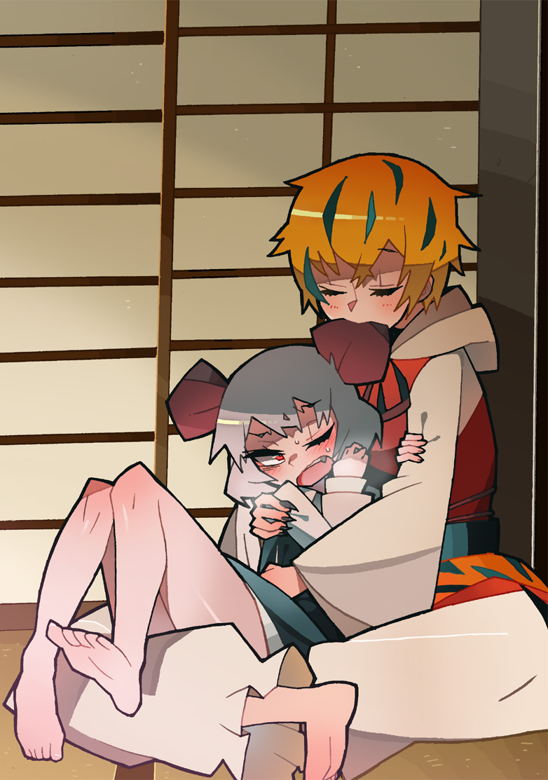 nazrin and toramaru shou (touhou) drawn by kometsubu