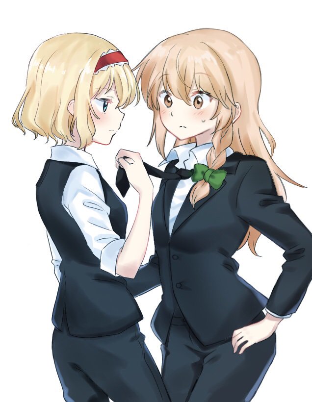 kirisame marisa and alice margatroid (touhou) drawn by raki_(for03ge)