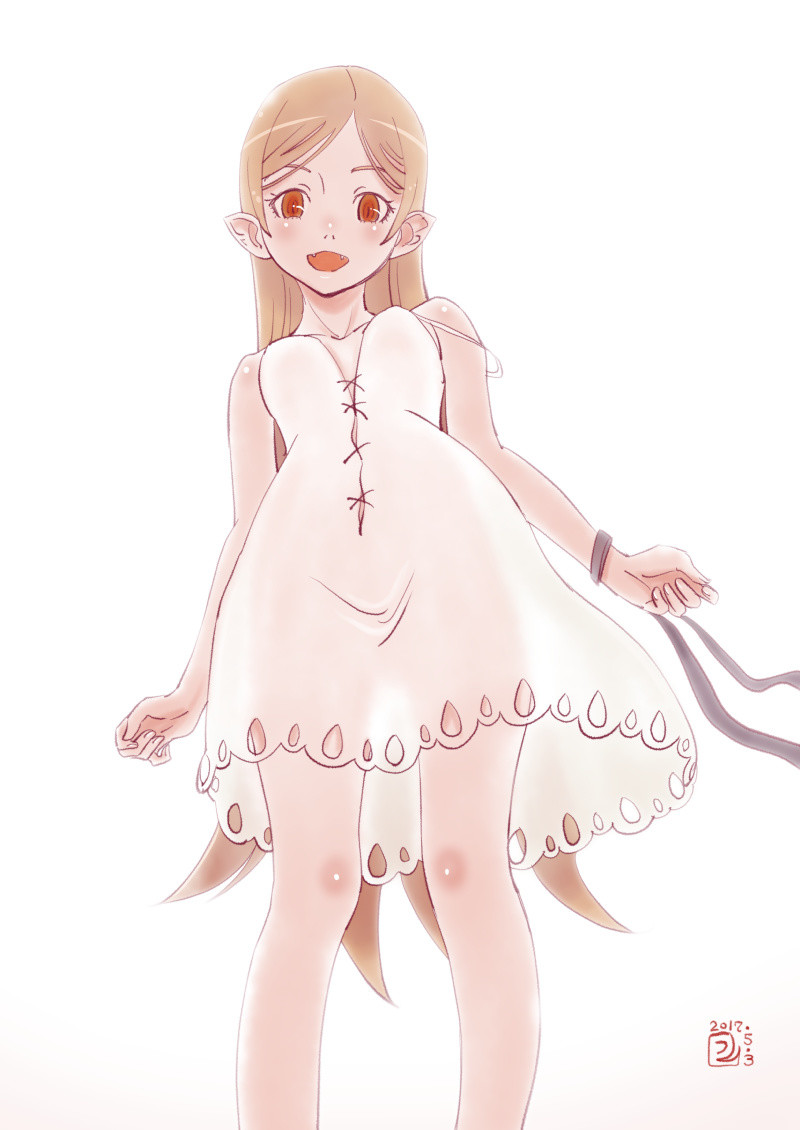 oshino shinobu and kiss-shot acerola-orion heart-under-blade (monogatari and 1 more) drawn by huumoon