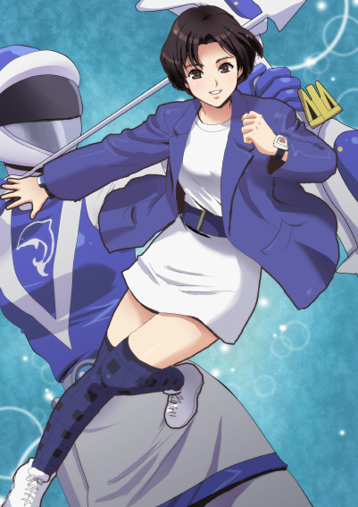 blue dolphin and misaki megumi (super sentai and 1 more) drawn by izumi_rion