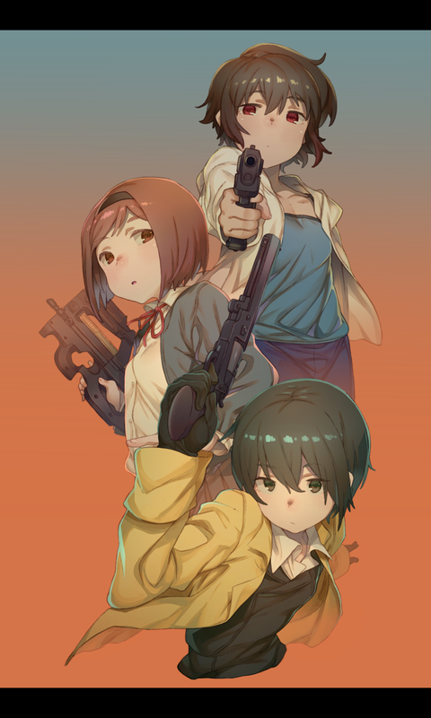 kino, henrietta, and yuumura kirika (kino no tabi and 2 more) drawn by hans.b