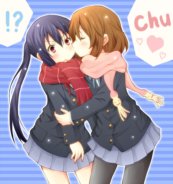nakano azusa and hirasawa yui (k-on!) drawn by tenzaru
