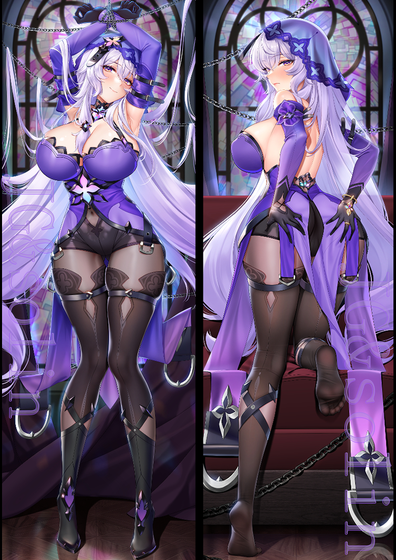 black swan (honkai and 1 more) drawn by jg&solin