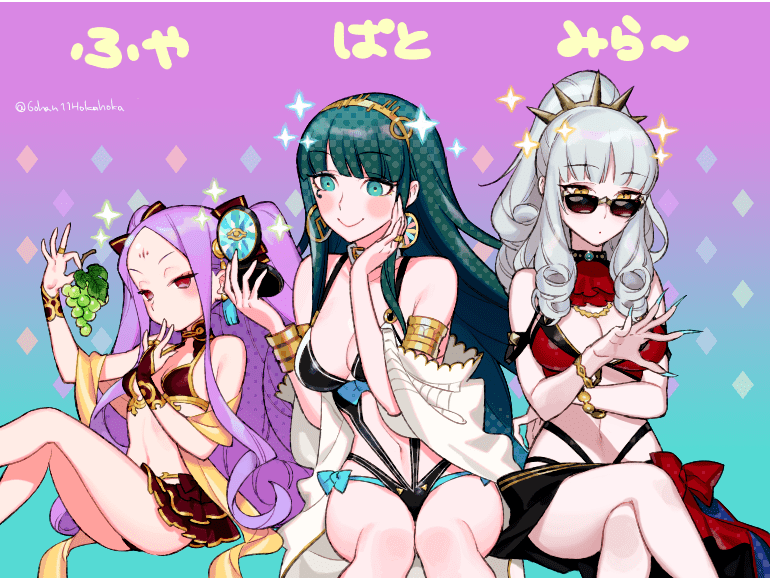 wu zetian, carmilla, and cleopatra (fate and 1 more) drawn by sara_(kurome1127)