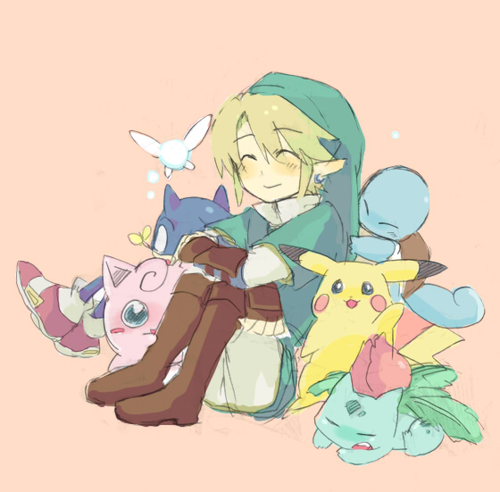 link, pikachu, sonic the hedgehog, jigglypuff, squirtle, and 2 more (pokemon and 4 more)