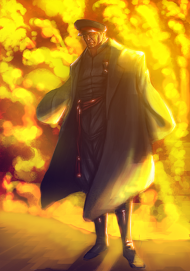 sakazuki and commissar (one piece and 1 more) drawn by mugen_taichou