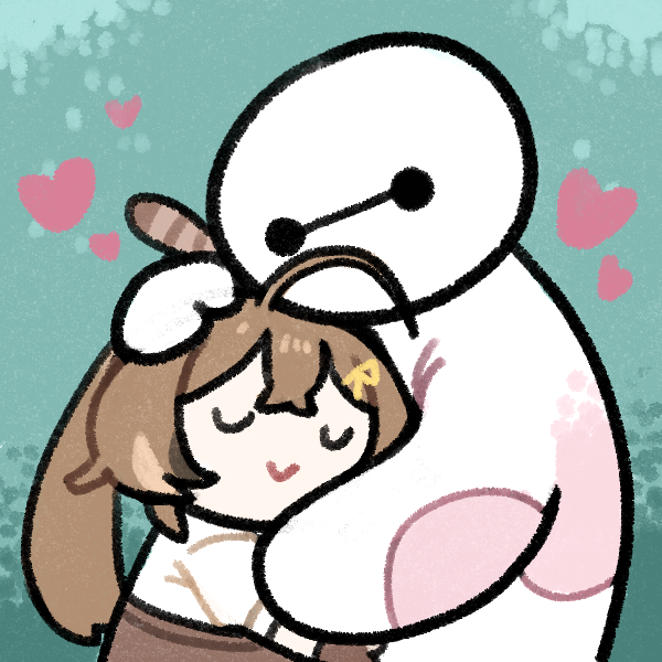 nanashi mumei and baymax (hololive and 2 more) drawn by clipe