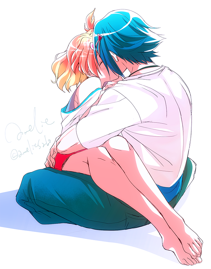 freyja wion and hayate immelmann (macross and 1 more) drawn by amelie