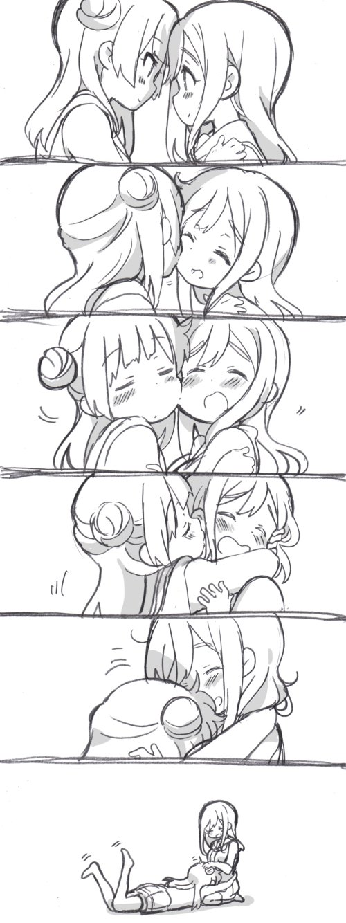 tsushima yoshiko and kunikida hanamaru (love live! and 1 more) drawn by mezashi_(mezamashi_set)