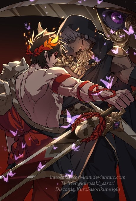 zagreus and thanatos (hades and 1 more) drawn by kurosaki_sasori