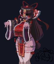 hakurei reimu and kaku seiga (touhou) drawn by crabb