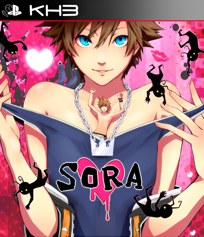 sora, roxas, riku, and shadow (kingdom hearts and 2 more) drawn by bunta01
