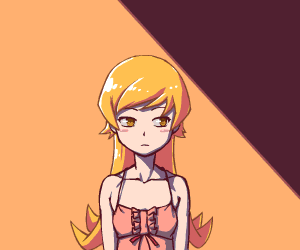 oshino shinobu and brock (pokemon and 2 more) drawn by drawfag