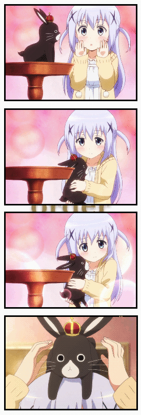 kafuu chino and anko (gochuumon wa usagi desu ka?)