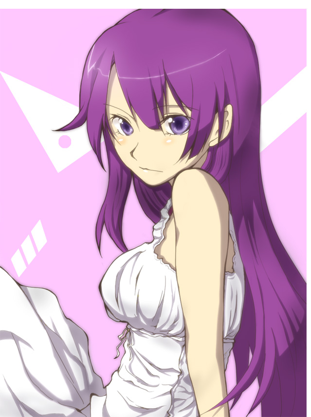senjougahara hitagi (monogatari and 1 more) drawn by pochiko