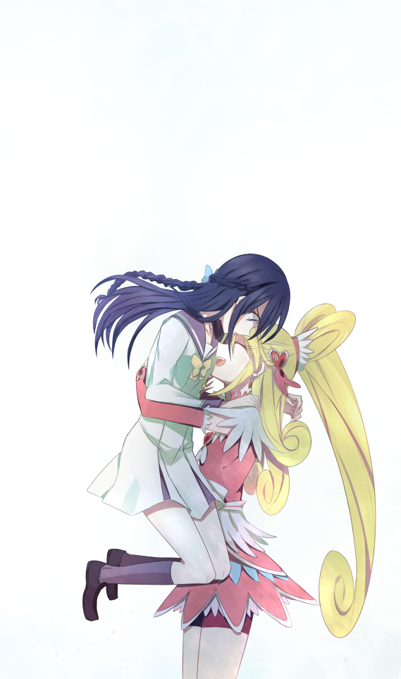 hishikawa rikka, aida mana, and cure heart (precure and 1 more) drawn by aoki_shizumi