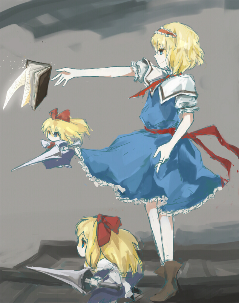 alice margatroid and shanghai doll (touhou) drawn by jl