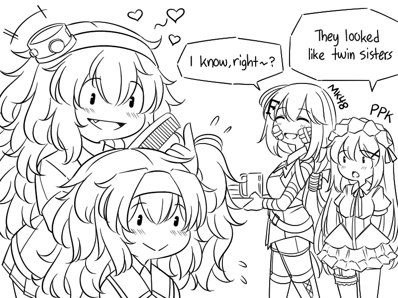 gambier bay, s.a.t.8, ppk, and mk48 (kantai collection and 1 more) drawn by guin_guin