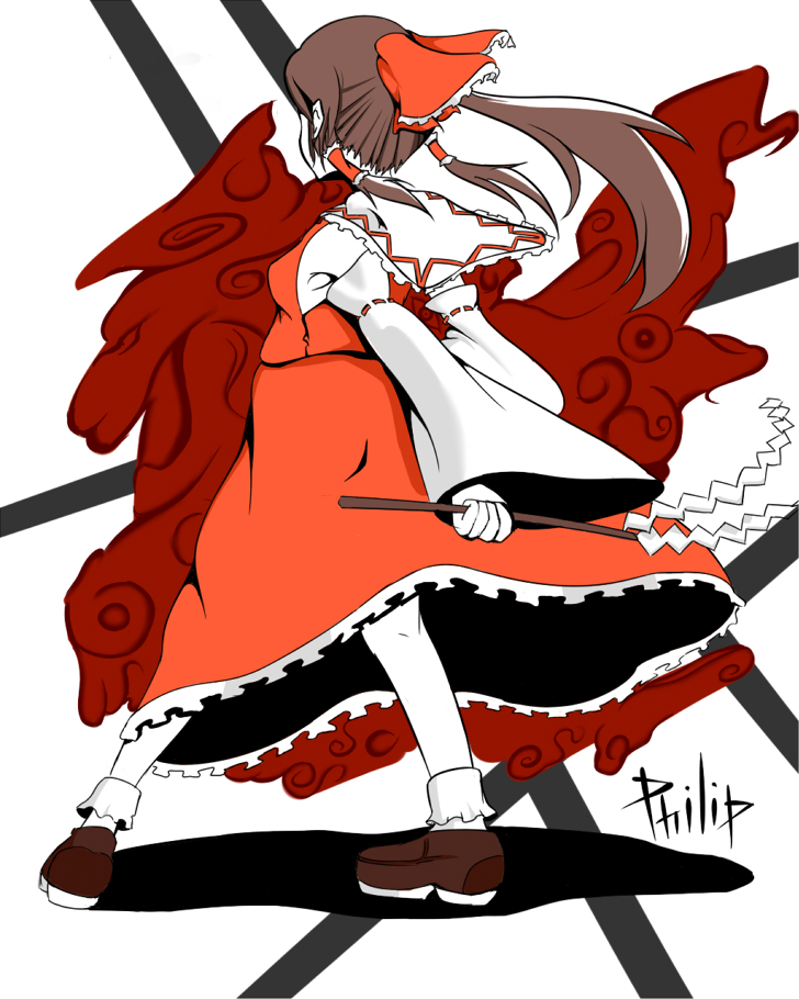 hakurei reimu (touhou) drawn by yazuki_(hi_no_ataru_tokoro)