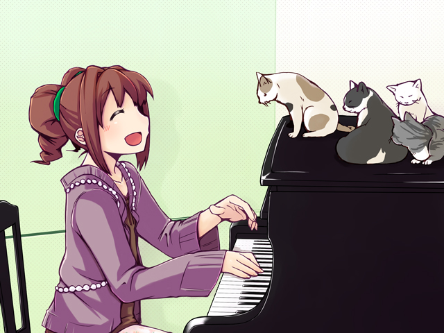 takatsuki yayoi (idolmaster and 1 more) drawn by chika_(orange_pop)