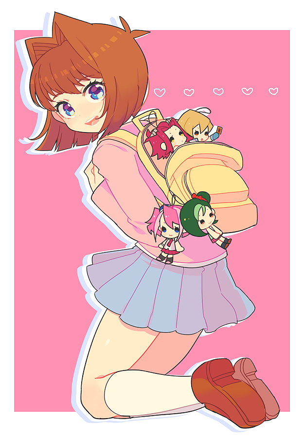 tenjouin asuka, izayoi aki, hiiragi yuzu, mazaki anzu, and mizuki kotori (yu-gi-oh! and 5 more) drawn by mommorua