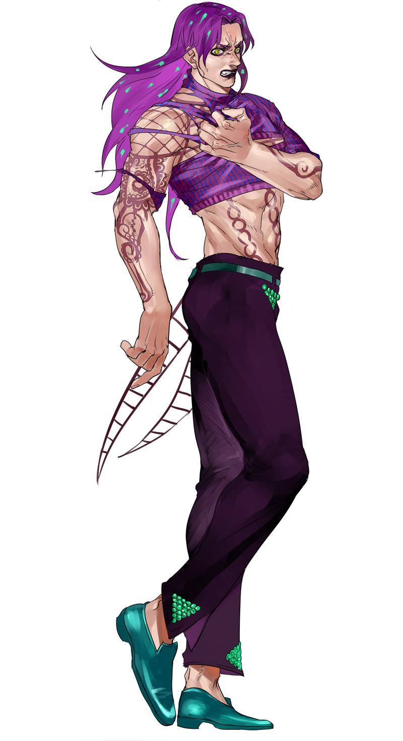 diavolo and vinegar doppio (jojo no kimyou na bouken and 1 more) drawn by emg_(christain)