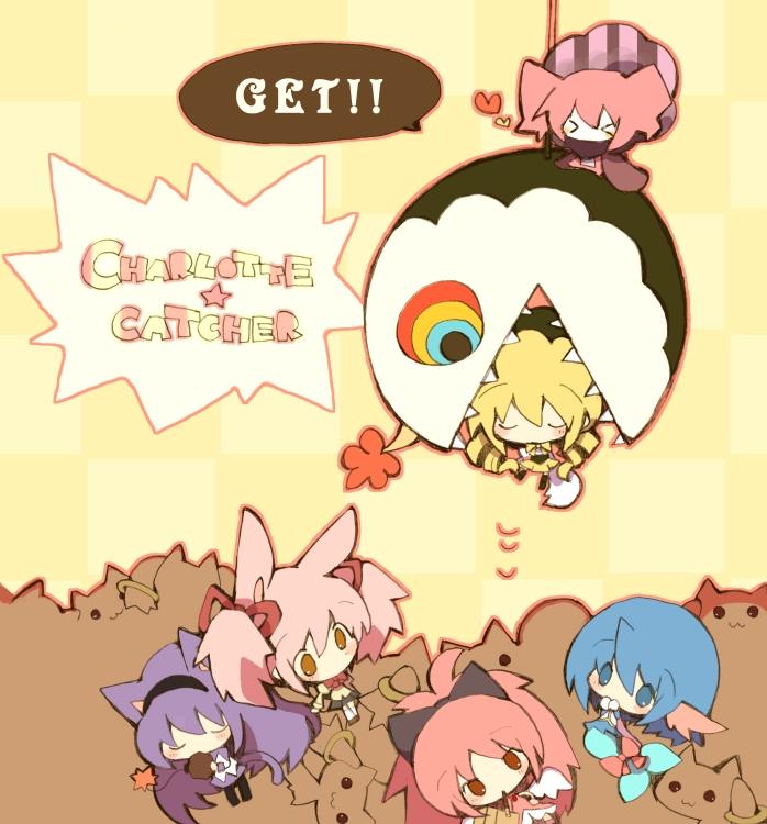 akemi homura, kaname madoka, miki sayaka, sakura kyoko, tomoe mami, and 2 more (mahou shoujo madoka magica) drawn by wishbone