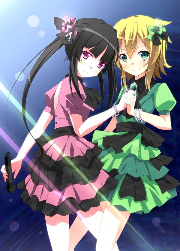 akatsuki kirika and tsukuyomi shirabe (senki zesshou symphogear) drawn by kurono_yuzuko