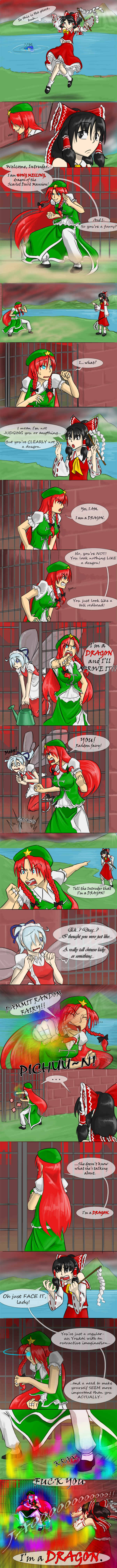 hakurei reimu, cirno, hong meiling, and fairy maid (touhou and 1 more) drawn by siegmund