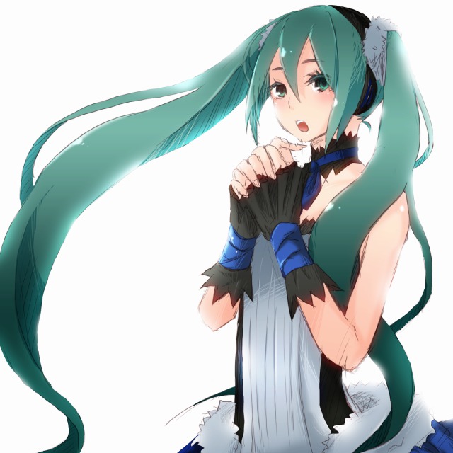 hatsune miku (vocaloid and 2 more) drawn by kasagland