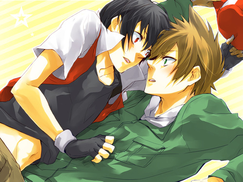 red and blue oak (pokemon and 2 more) drawn by mogmahiru