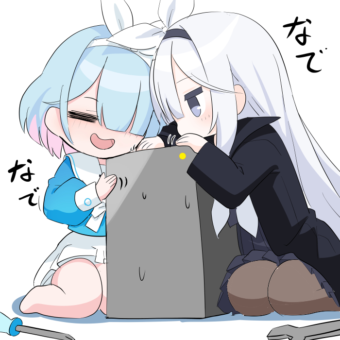 arona and plana (blue archive) drawn by o_(rakkasei)