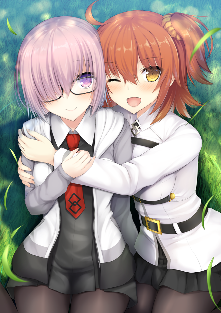 mash kyrielight and fujimaru ritsuka (fate and 1 more) drawn by taiki_ken