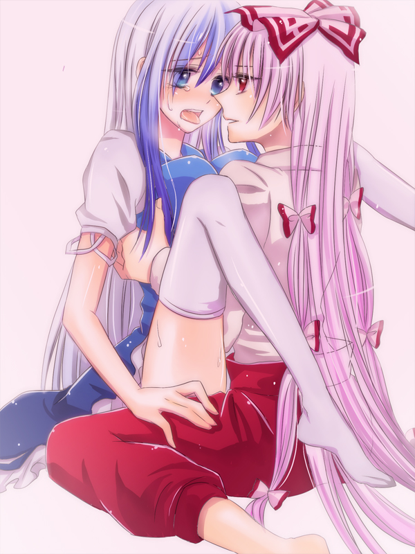 fujiwara no mokou and kamishirasawa keine (touhou) drawn by yuta_(ricochetsmain)