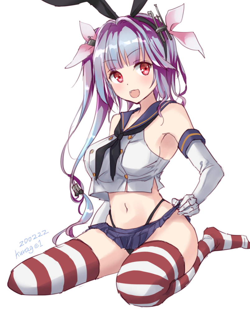 shimakaze and i-19 (kantai collection) drawn by kurage1