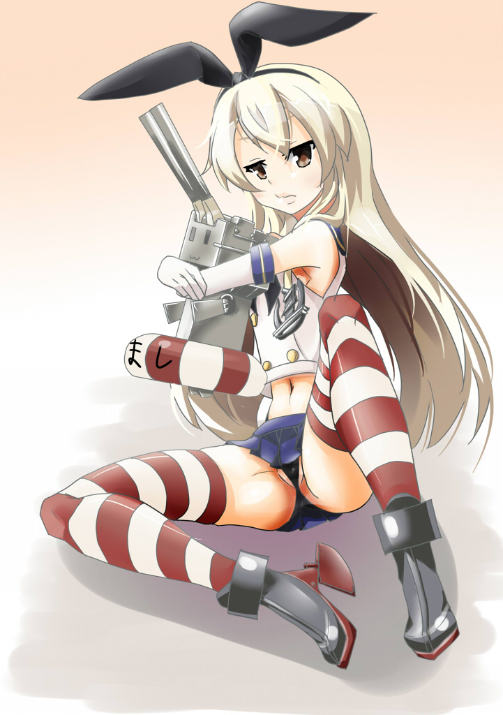 shimakaze and rensouhou-chan (kantai collection) drawn by ywe