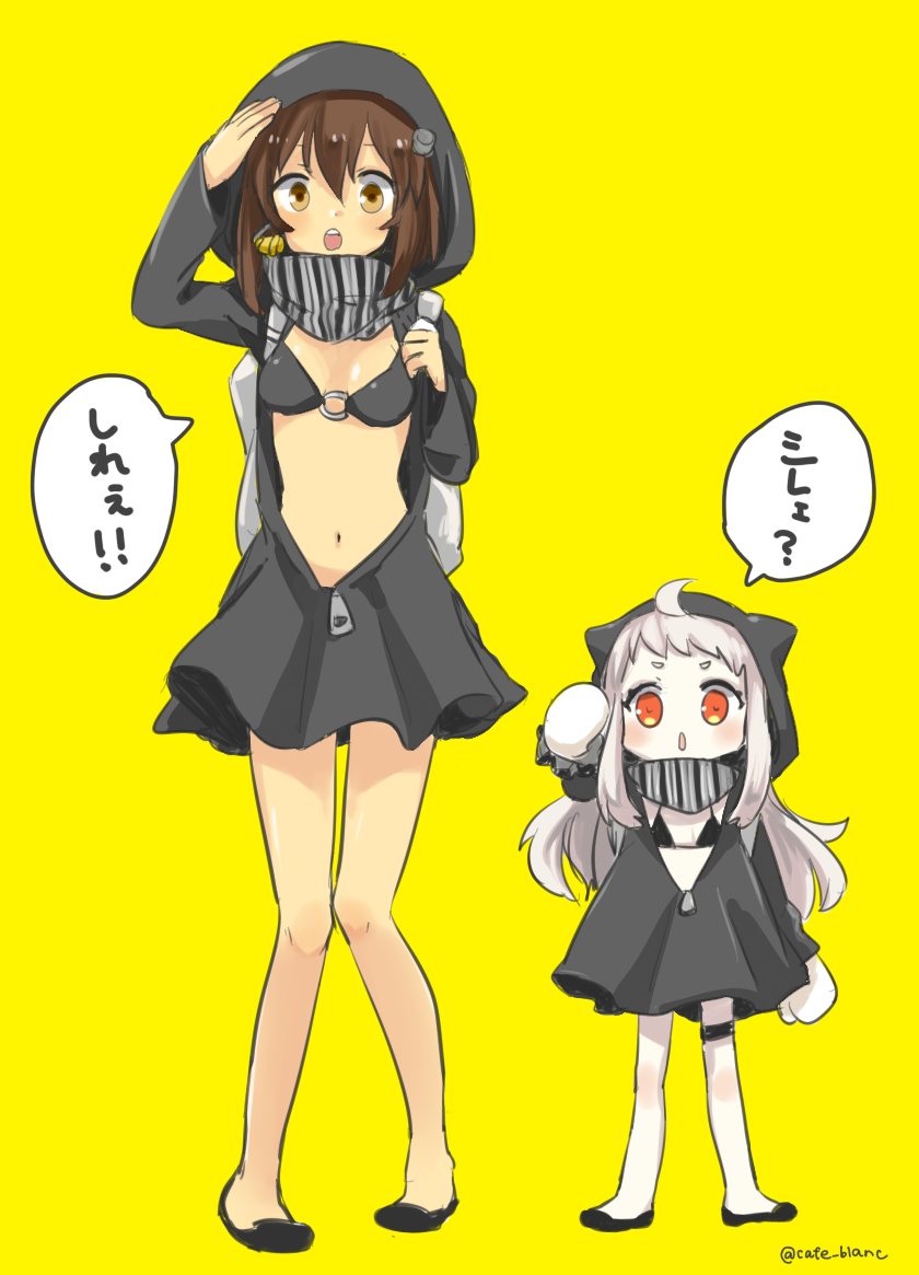 yukikaze, northern ocean princess, and re-class battleship (kantai collection) drawn by motohara_moka