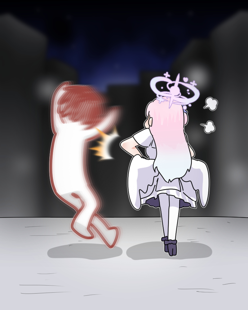 sensei, doodle sensei, and mika (blue archive) drawn by c/h