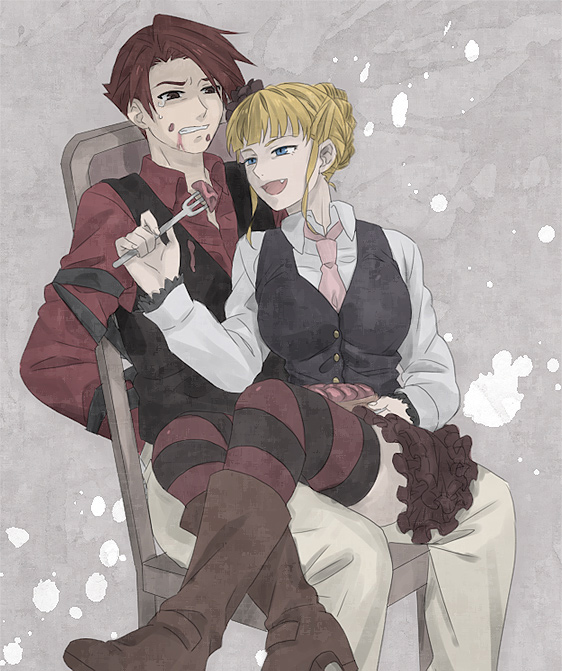 beatrice and ushiromiya battler (umineko no naku koro ni)