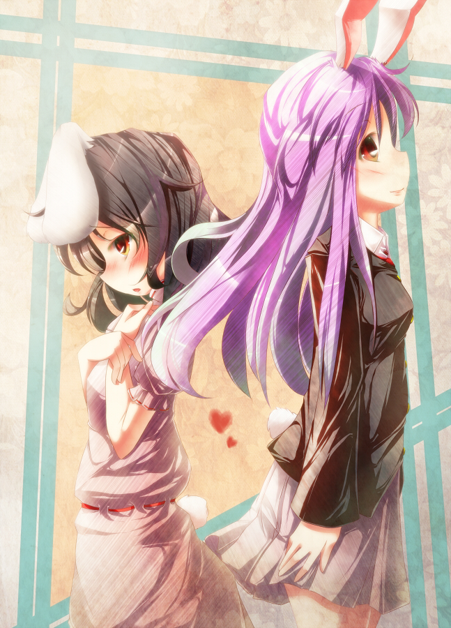 reisen udongein inaba and inaba tewi (touhou) drawn by sugiyuu