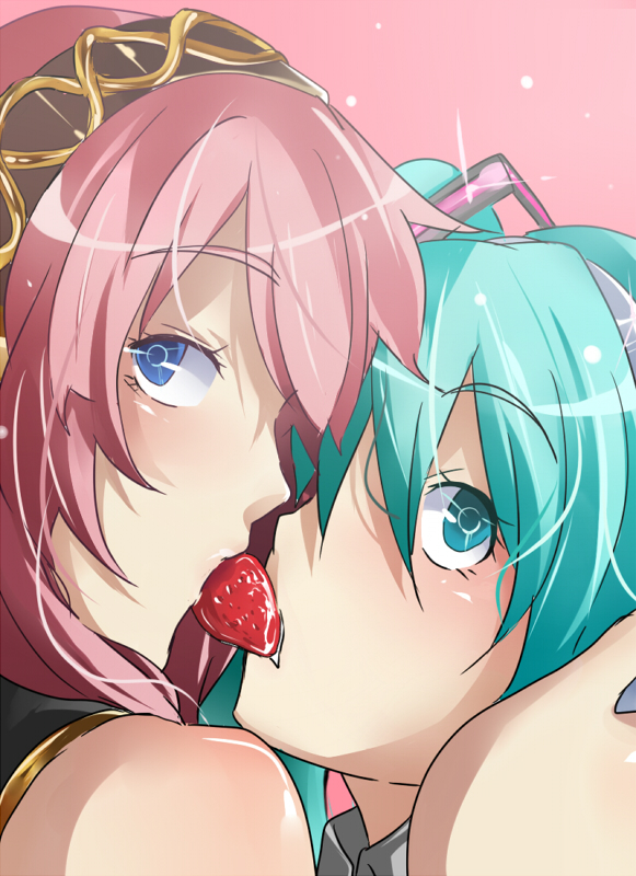 hatsune miku and megurine luka (vocaloid) drawn by matsurizaki
