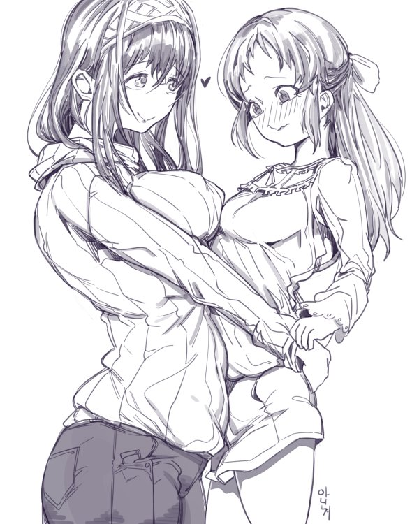 sagisawa fumika and tachibana arisu (idolmaster and 1 more) drawn by aningay