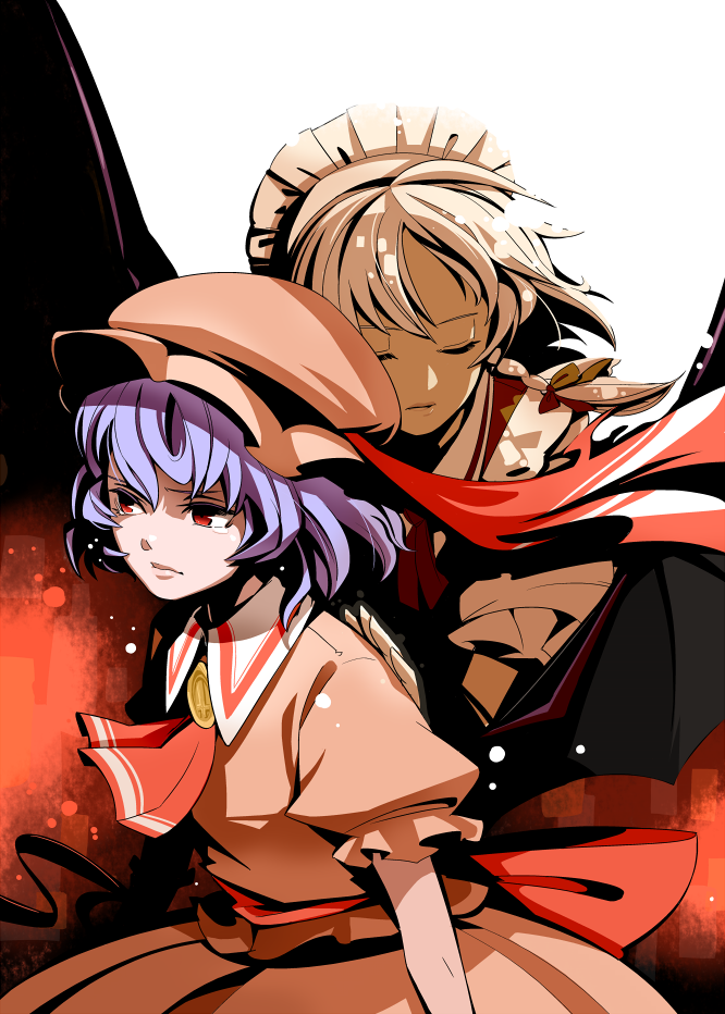 remilia scarlet and izayoi sakuya (touhou) drawn by hounori
