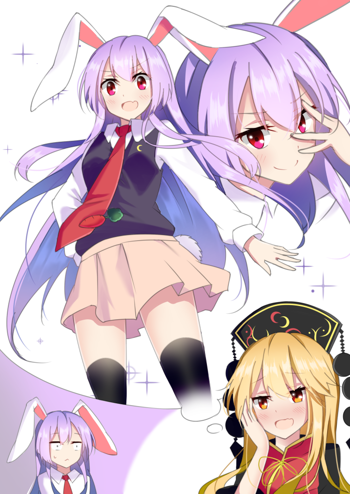 reisen udongein inaba and junko (touhou) drawn by xialuluo_(sharuro)