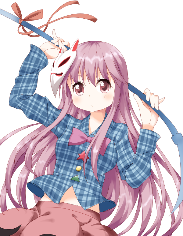 hata no kokoro (touhou) drawn by ruu_(tksymkw)
