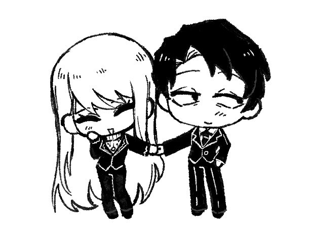 roland and angelica (project moon and 1 more) drawn by bingoubing1