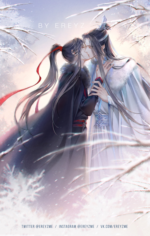 wei wuxian and lan wangji (modao zushi) drawn by ereyz
