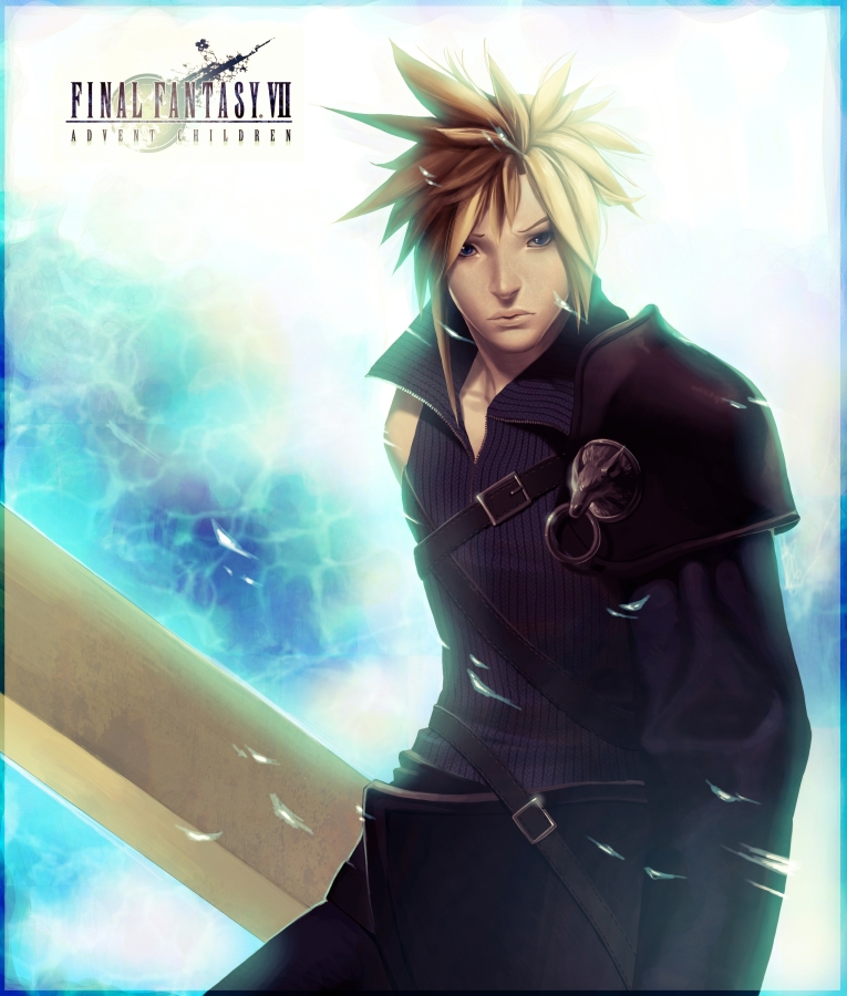 cloud strife (final fantasy and 2 more) drawn by jana_schirmer